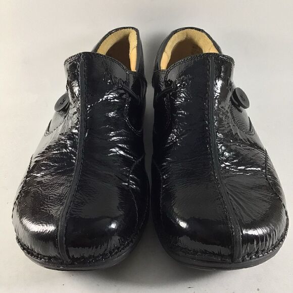 Clarks unstructured unloop womens shoes patent leather loafers black size 7.5 W - Picture 2 of 8